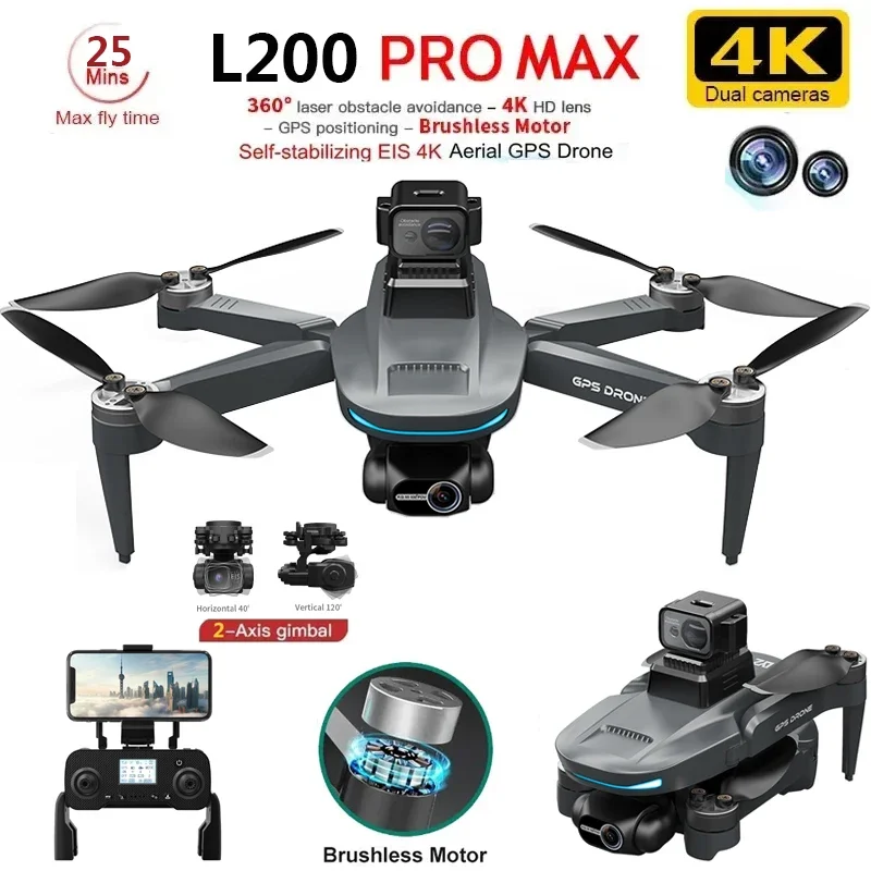L200 PRO MAX Drone 4K 2-Axis P - Drone Gimbal Case reseña y precio