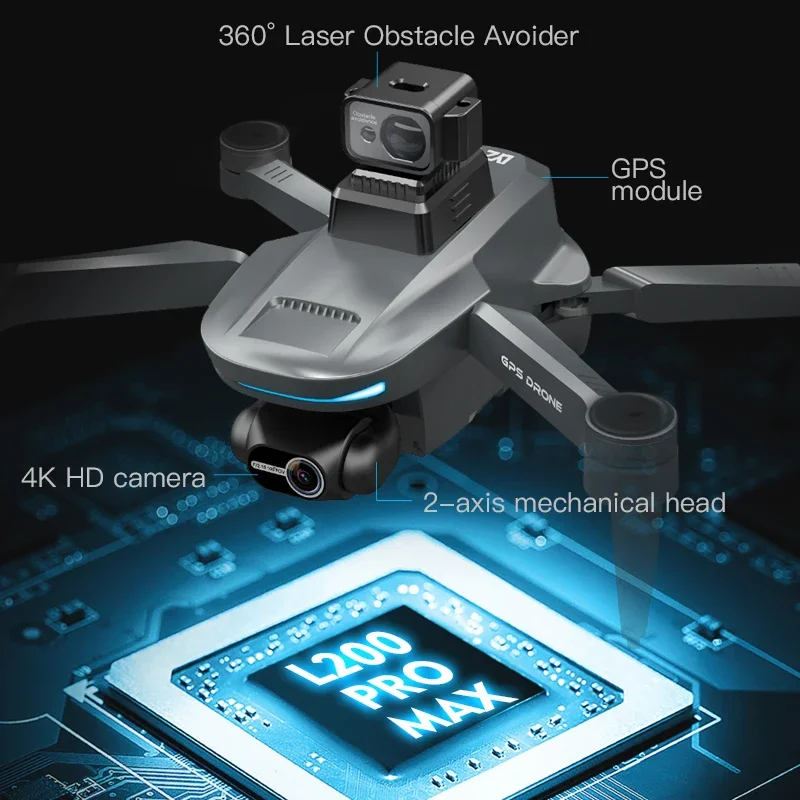L200 PRO MAX Drone 4K 2-Axis P - Drone Gimbal Case reseña y precio