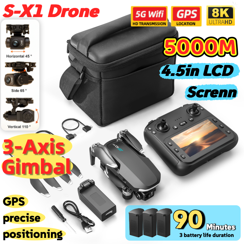 S-X1 MAX GPS Drone with 3-Axis - Drone Gimbal 3 Axis reseña y precio