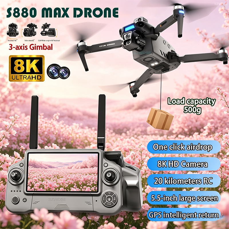 2026 New 8K Dual Camera Drone  - Drone Gimbal 3 Axis reseña y precio