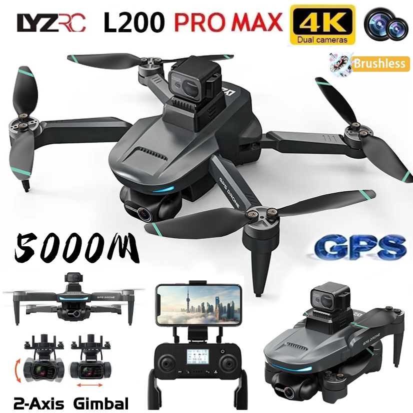 L200 Pro MAX GPS Drone 4K Prof - Drone Gimbal 2 Axis reseña y precio