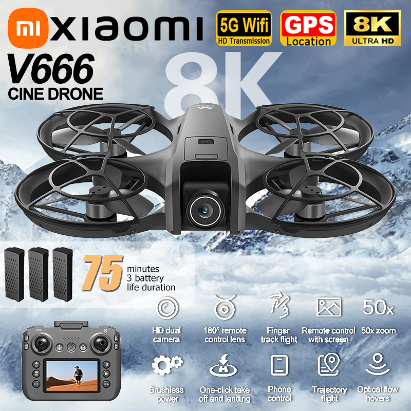 Xiaomi V666 Drone 8K Aerial HD - Drone Gimbal Case reseña y precio